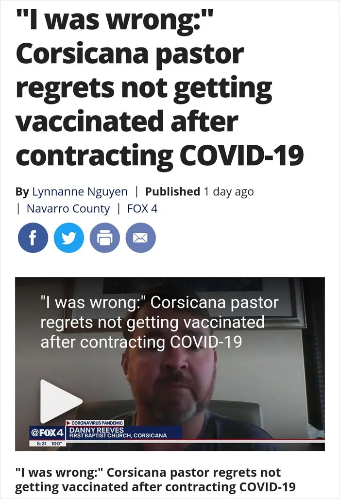29 Times Anti-Vaxxers Made Headlines For Regretting Not Getting The Vaccine While They Still Could