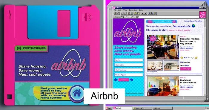 Designers Show What Popular Websites Would Look Like If They Were Made In The '90s (8 Pics)