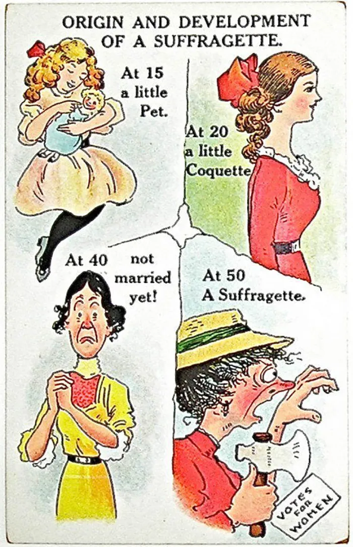 1900s, Anti-Feminist Poster.