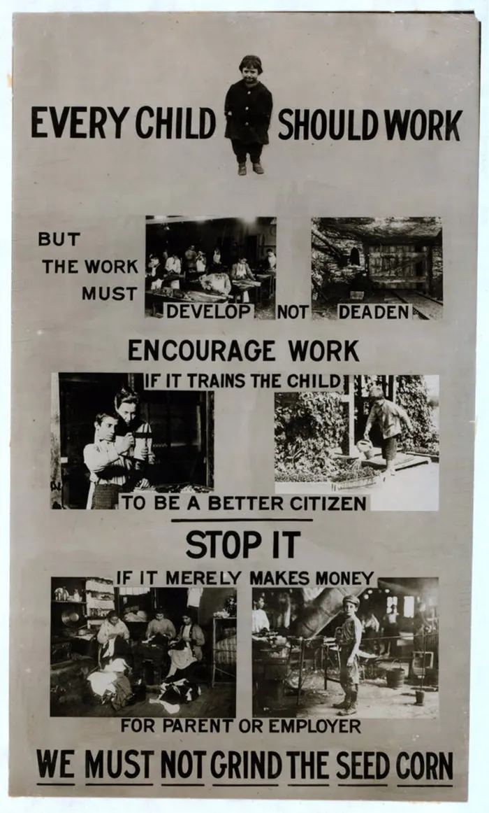 Pro-Child Labor Poster ~1915