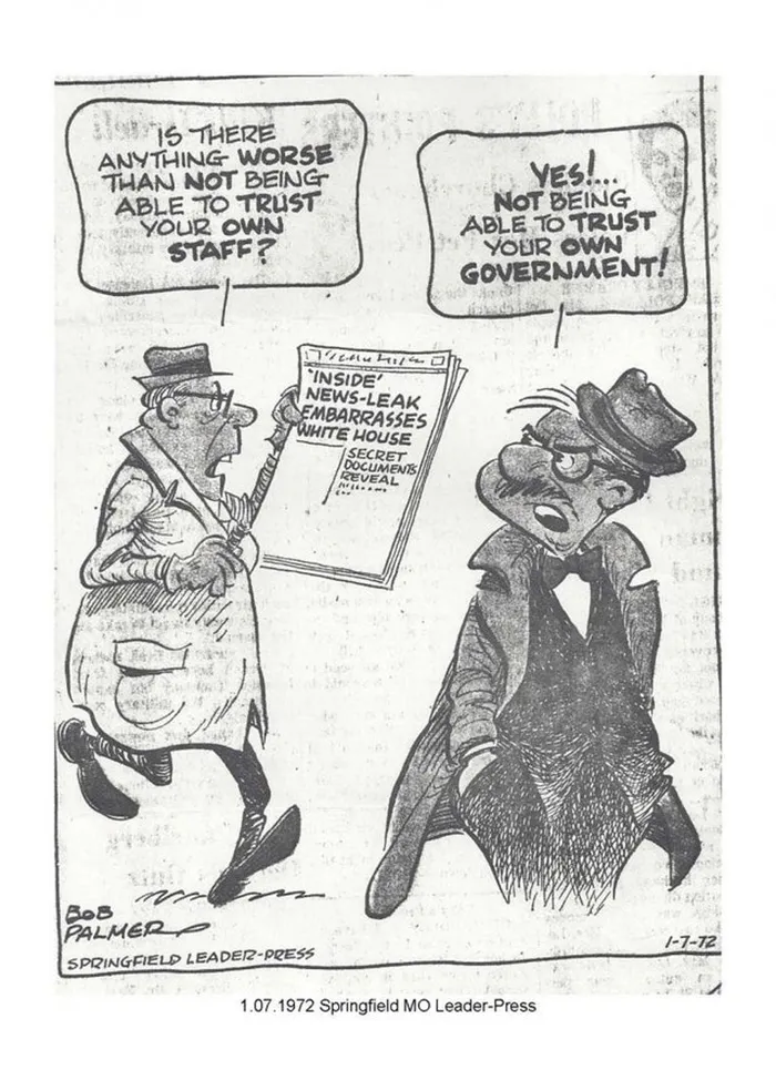 "News-Leak Embarrasses White House" 1972.