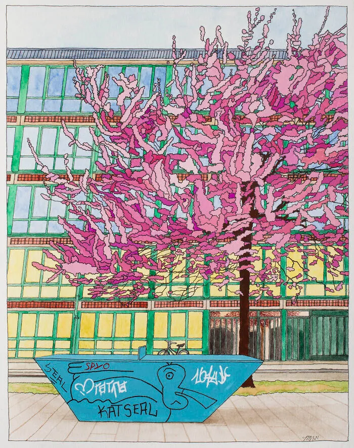 I Drew This Cherry Tree In Copenhagen, Denmark.