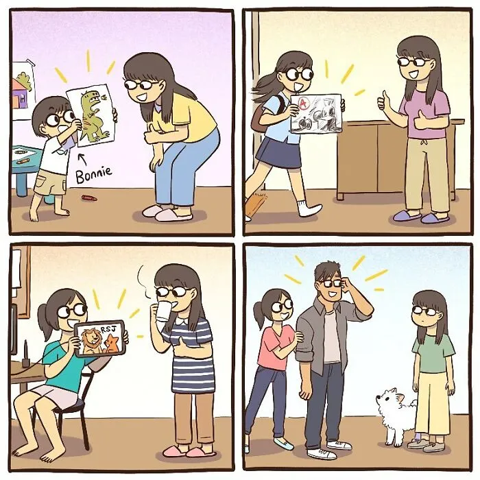 Artist Shares Her Everyday Life With An IT Guy And Their Dog In 30 Adorable Comics (New Pics)