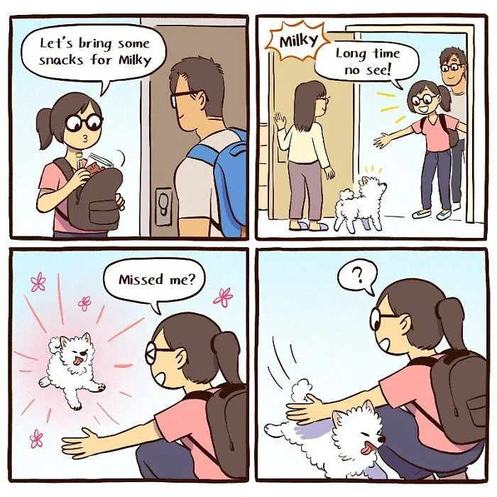 Artist Shares Her Everyday Life With An IT Guy And Their Dog In 30 Adorable Comics (New Pics)
