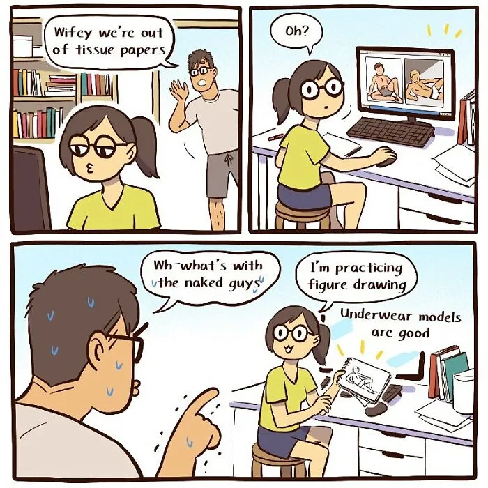 Artist Shares Her Everyday Life With An IT Guy And Their Dog In 30 Adorable Comics (New Pics)