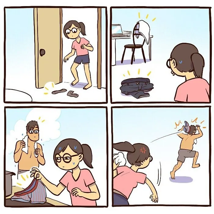 Artist Shares Her Everyday Life With An IT Guy And Their Dog In 30 Adorable Comics (New Pics)