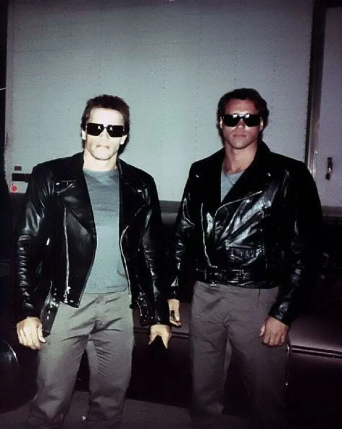 The Terminator With His Stunt Double