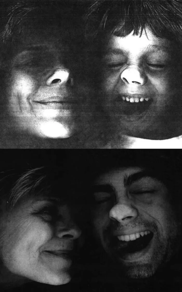 Mi hijo y yo plantamos nuestras caras en una fotocopiadora, antes y ahora