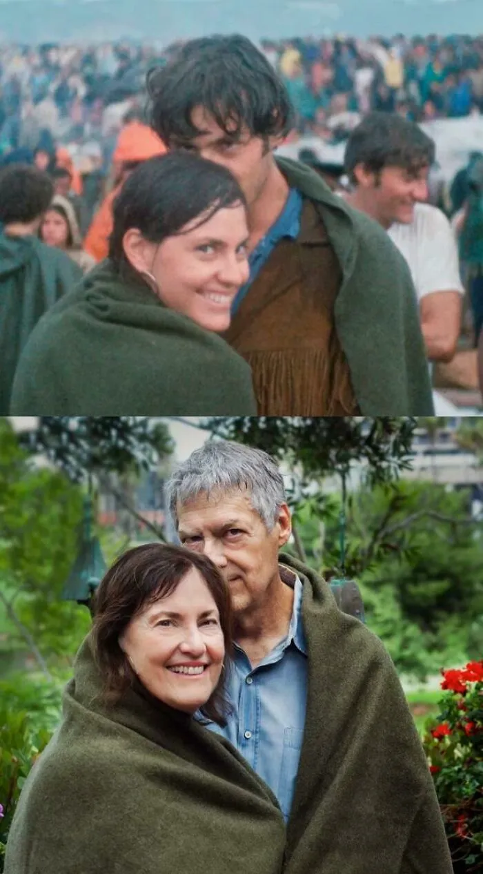 Una pareja en Woodstock 48 horas después de conocerse y 50 años después