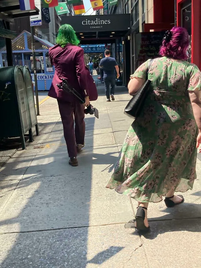 I Was Trying To Take A Picture Of The Guy In The Costume And A Person With With Opposite Colors Walked Into The Frame