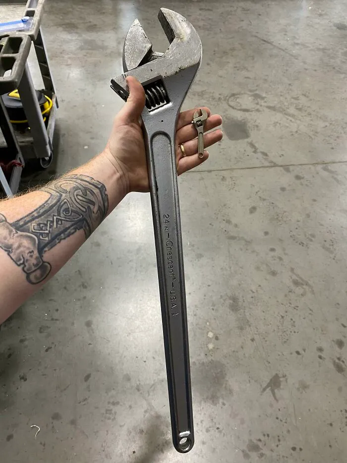 You Saw My Largest And Smallest Hex Keys. These Are My Largest And Smallest Adjustable Wrenches!