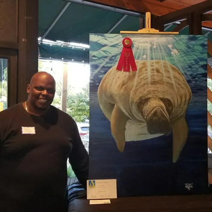 My Husband Entered His First Art Competition And Won Second Place In People's Choice, I'm So Very Proud