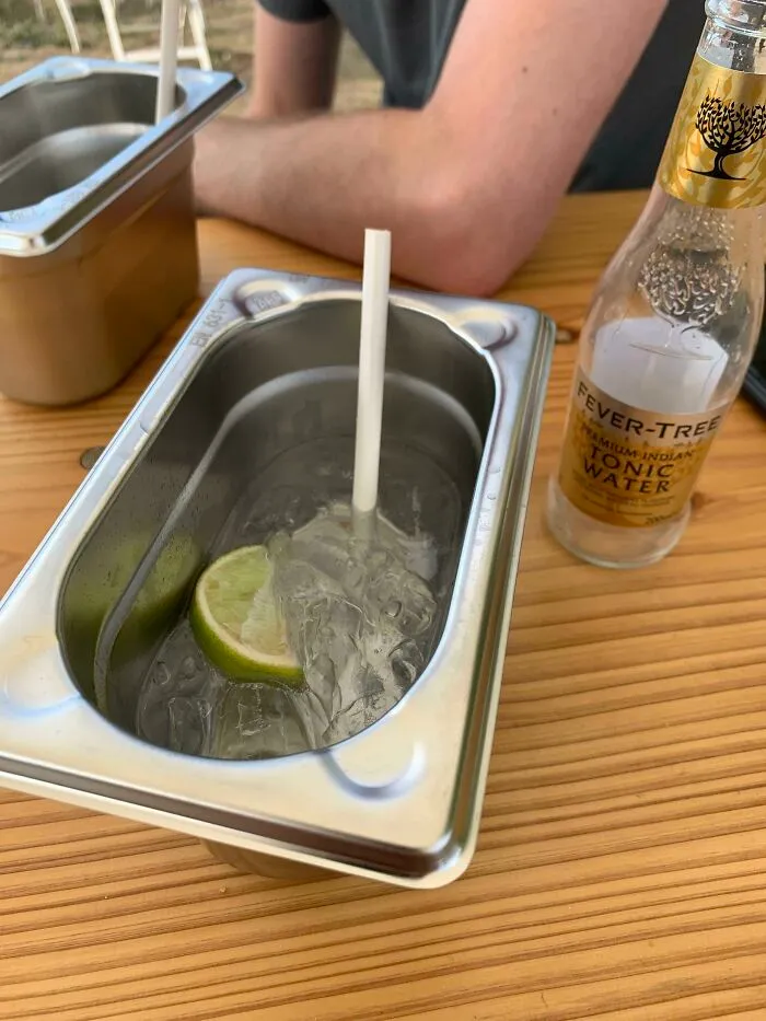 $12 Gin & Tonic, 98% Tonic. Straw Cut With A Knife Because Apparently I Don’t Deserve A Whole Straw