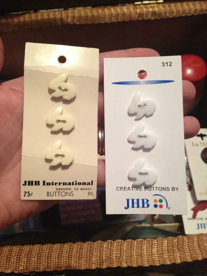 I Inherited My Grandma's Sewing Supplies And As I Was Putting Them Away Realized I Bought The Exact Same Buttons That She Did Over 35 Years Ago For Me