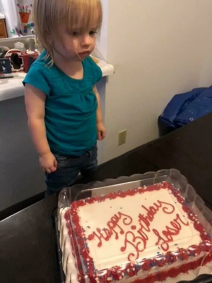 It Was Supposed To Say Happy Birthday Lizard (Her Nickname)