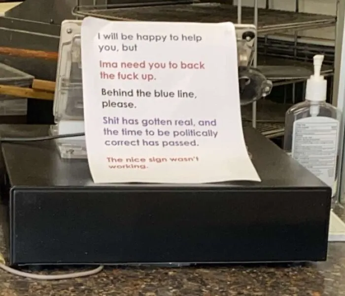 The Sign At The Pizza Place I Go To