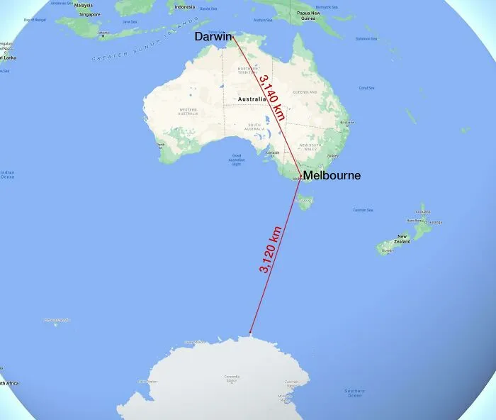 Til Melbourne Is Closer To Antarctica Than It Is To Darwin