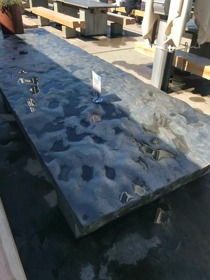 Outdoor Tables With Rough Surfaces