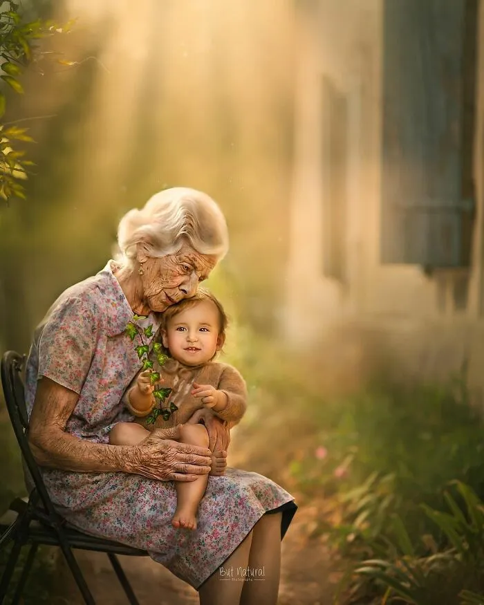 Retrato a abuelos con sus nietos porque nadie nunca me fotografió con los míos (27 imágenes)
