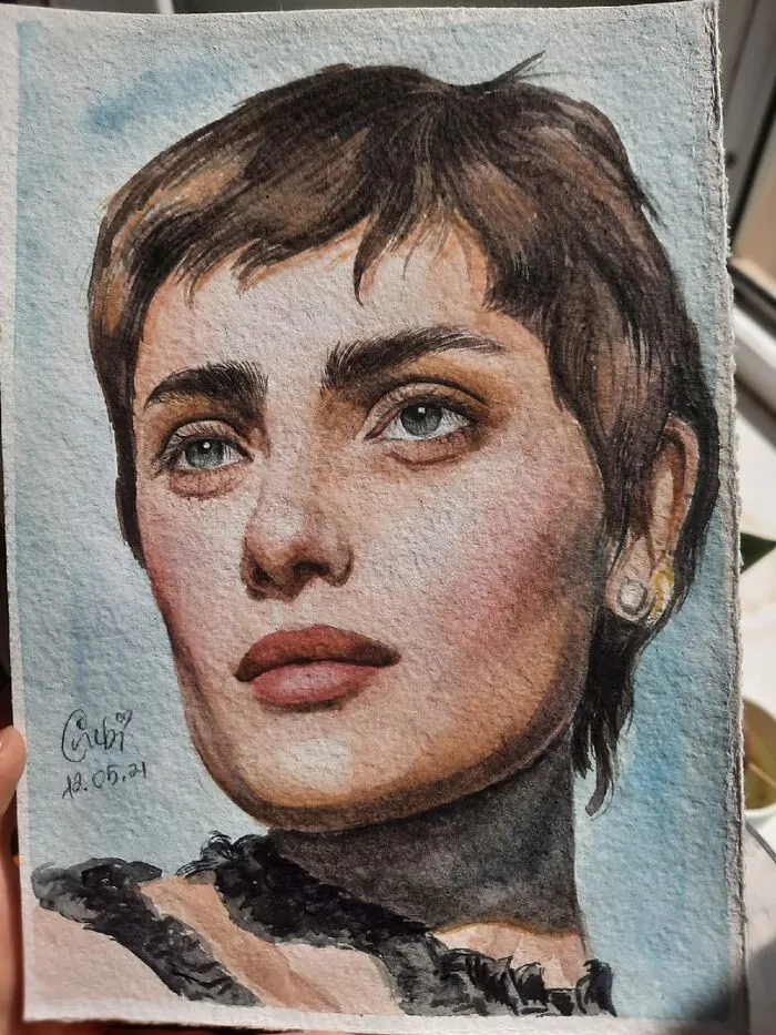I Draw Portraits Of People Using Pencils And Watercolors, Here Are My Best 70 Works