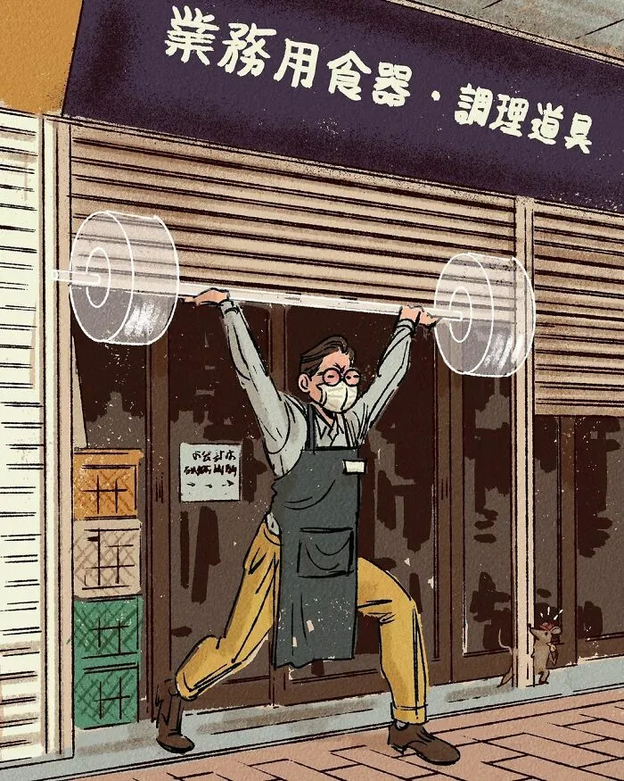 Tokyo-Based Illustrator Shows The Everyday Olympics Of Ordinary People (15 Pics)