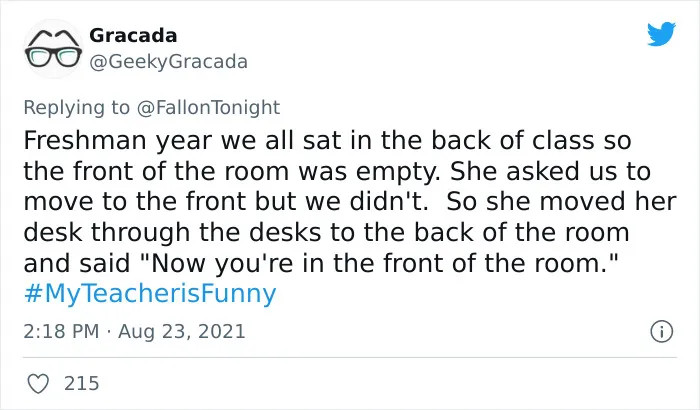 People Are Sharing Funny, Weird, And Embarrassing Stories About Their Teachers For Jimmy Fallon's Challenge (40 Pics)