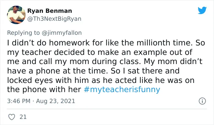 People Are Sharing Funny, Weird, And Embarrassing Stories About Their Teachers For Jimmy Fallon's Challenge (40 Pics)