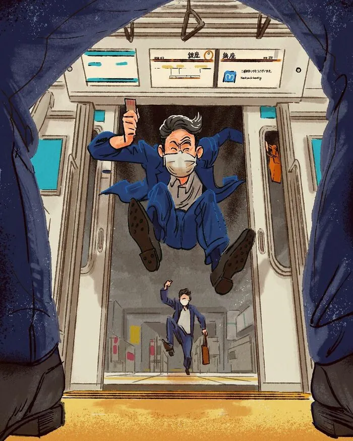 Tokyo-Based Illustrator Shows The Everyday Olympics Of Ordinary People (15 Pics)