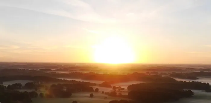 Rising Sun, Seen From A Balloon