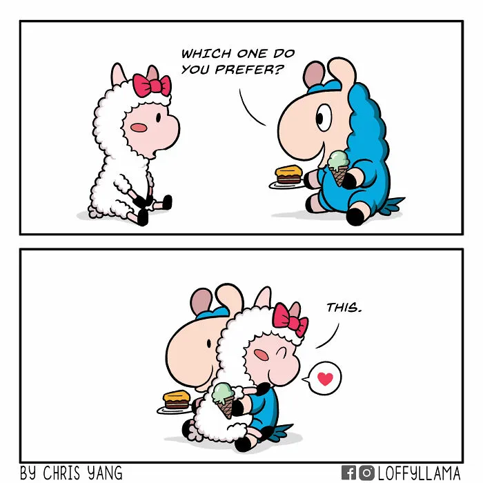 My 23 New Wholesome And Positive Comics About A Blue Llama