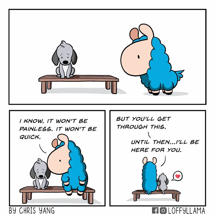 My 23 New Wholesome And Positive Comics About A Blue Llama