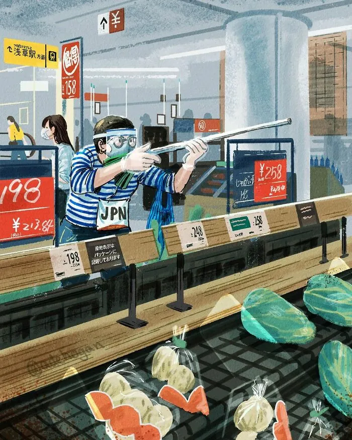 Tokyo-Based Illustrator Shows The Everyday Olympics Of Ordinary People (15 Pics)