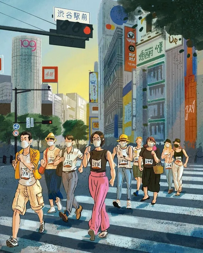 Tokyo-Based Illustrator Shows The Everyday Olympics Of Ordinary People (15 Pics)
