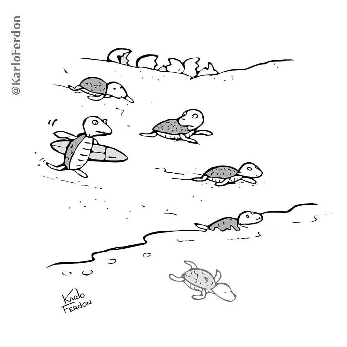 Este artista crea divertidos cómics minimalistas sin diálogo (30 nuevas imágenes)