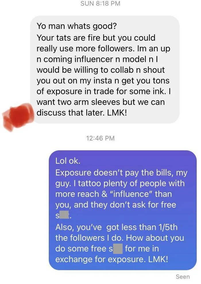 “Exposure Doesn’t Pay The Bills, My Guy”