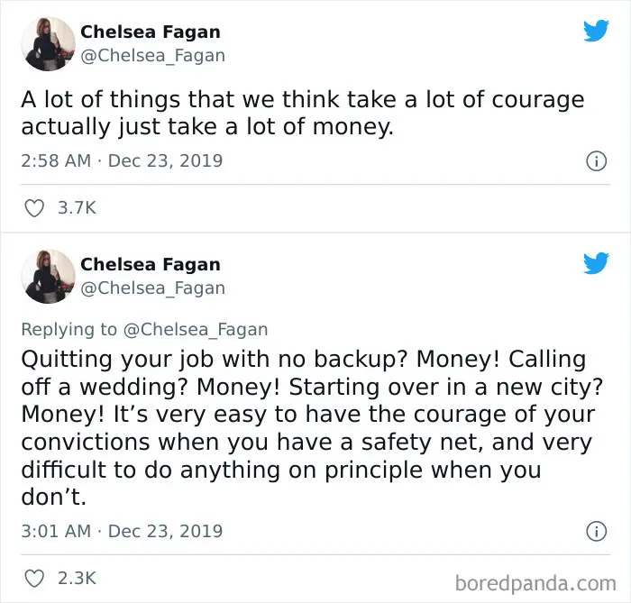 Only The Rich Can Be Brave