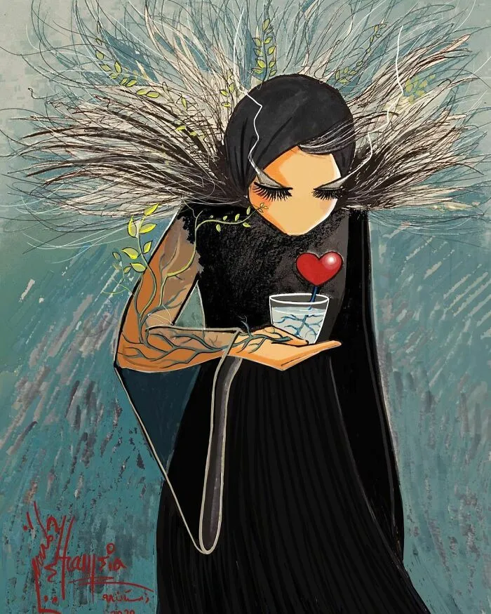 40 Heartbreaking Works By The First Female Afghan Street Artist
