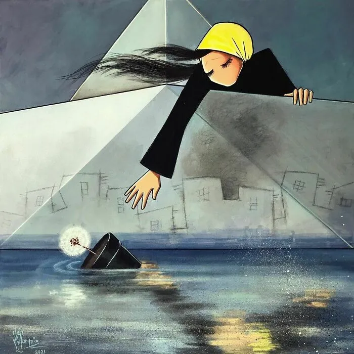 40 Heartbreaking Works By The First Female Afghan Street Artist