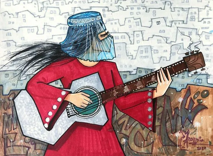 40 Heartbreaking Works By The First Female Afghan Street Artist