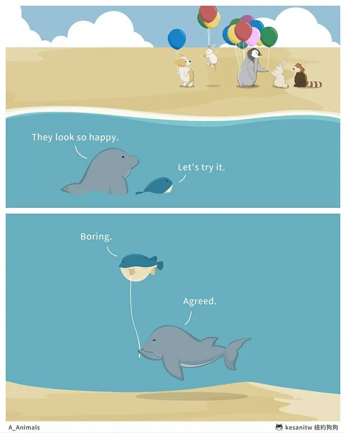 40 Funny And Cute Comics That Show What Animals Would Do If They Were Human By Kesanitw