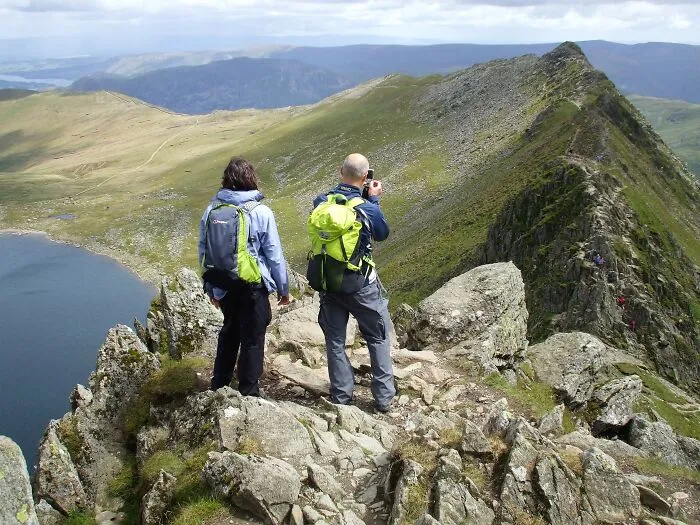 Striding Edge, Helvellyn, The Lake District In England