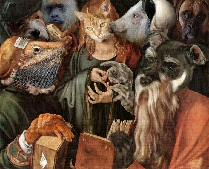 Digital Artists Were Challenged To Put Animals Into Famous Paintings, Here Are The 60 Best Ones