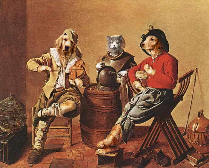 Digital Artists Were Challenged To Put Animals Into Famous Paintings, Here Are The 60 Best Ones