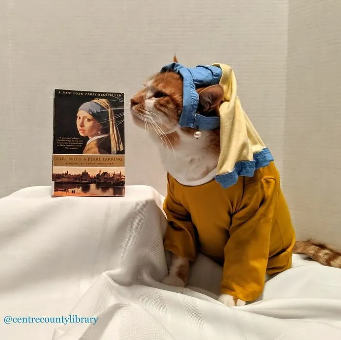 This Library Attracts The Public By Dressing Up One Librarian's Cat As Literary And Movie Icons (100 Pics)