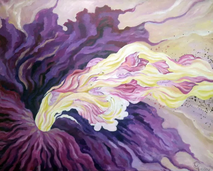 "The Fragrance Of The Magic Of The Senses". Acrylic, Hardboard 90-100