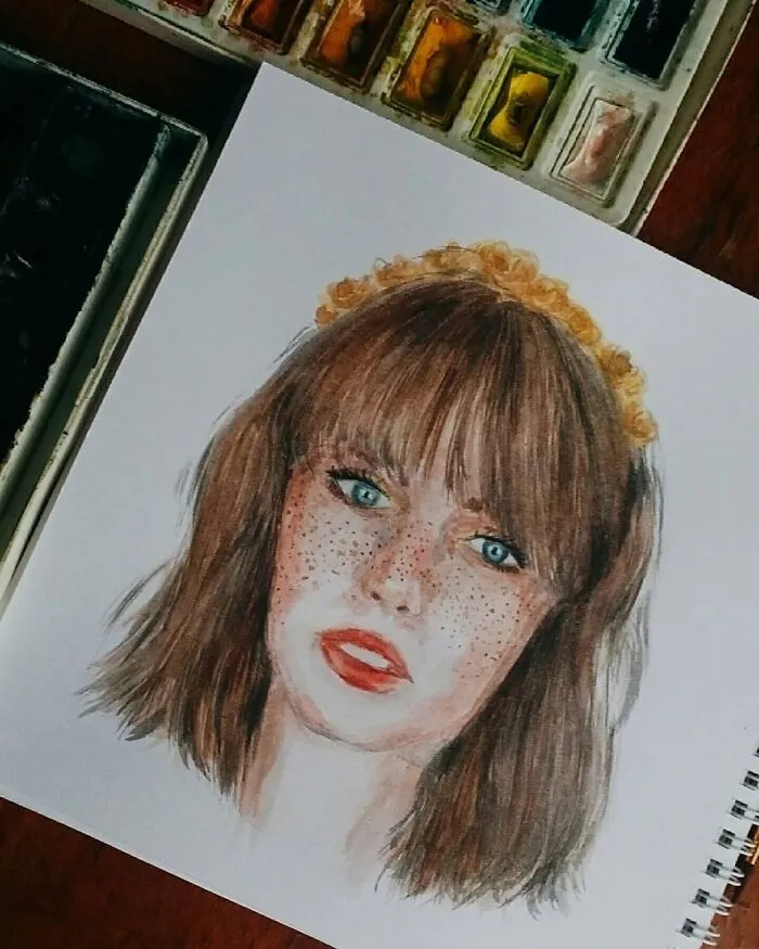 I Draw Portraits Of People Using Pencils And Watercolors, Here Are My Best 70 Works
