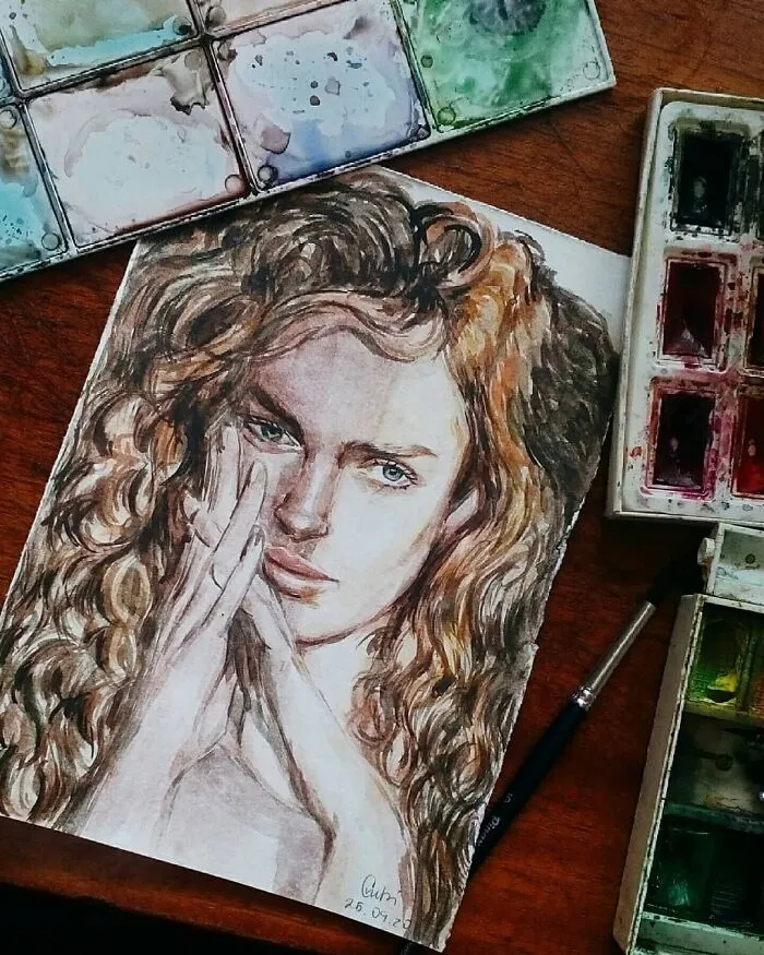 I Draw Portraits Of People Using Pencils And Watercolors, Here Are My Best 70 Works