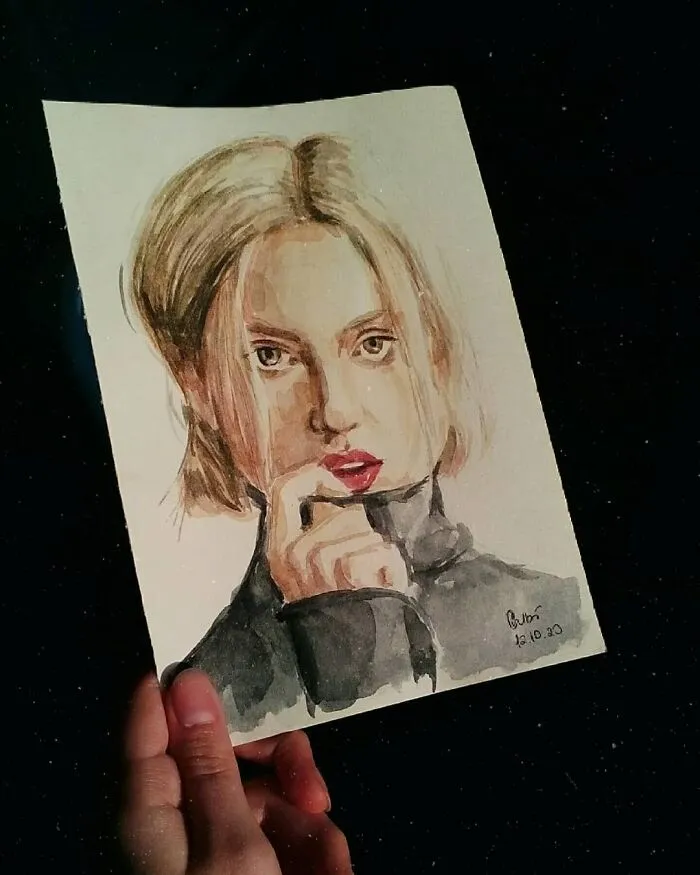 I Draw Portraits Of People Using Pencils And Watercolors, Here Are My Best 70 Works
