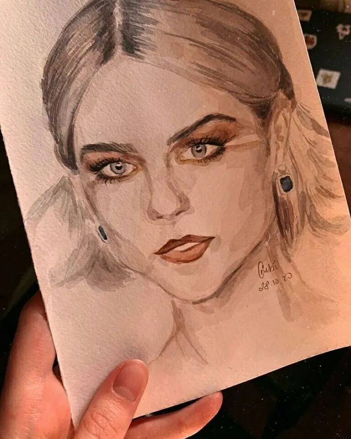 I Draw Portraits Of People Using Pencils And Watercolors, Here Are My Best 70 Works