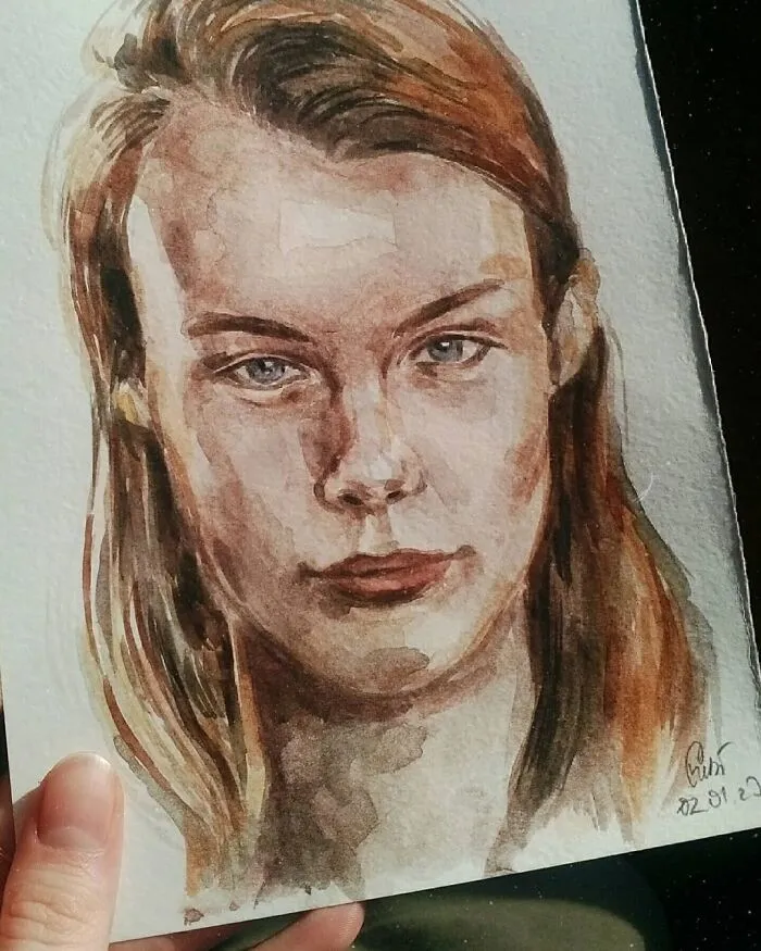 I Draw Portraits Of People Using Pencils And Watercolors, Here Are My Best 70 Works